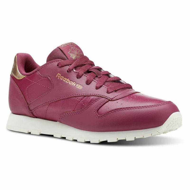 Reebok Classic Leather Tenisky Dievcenske - Fuchsie GN4619JL